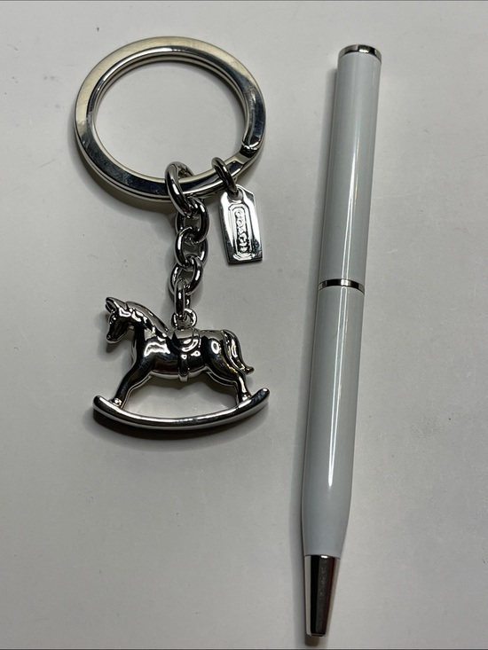 Coach Accessories - Coach Silver Rocking Horse Keychain and Coach Pen